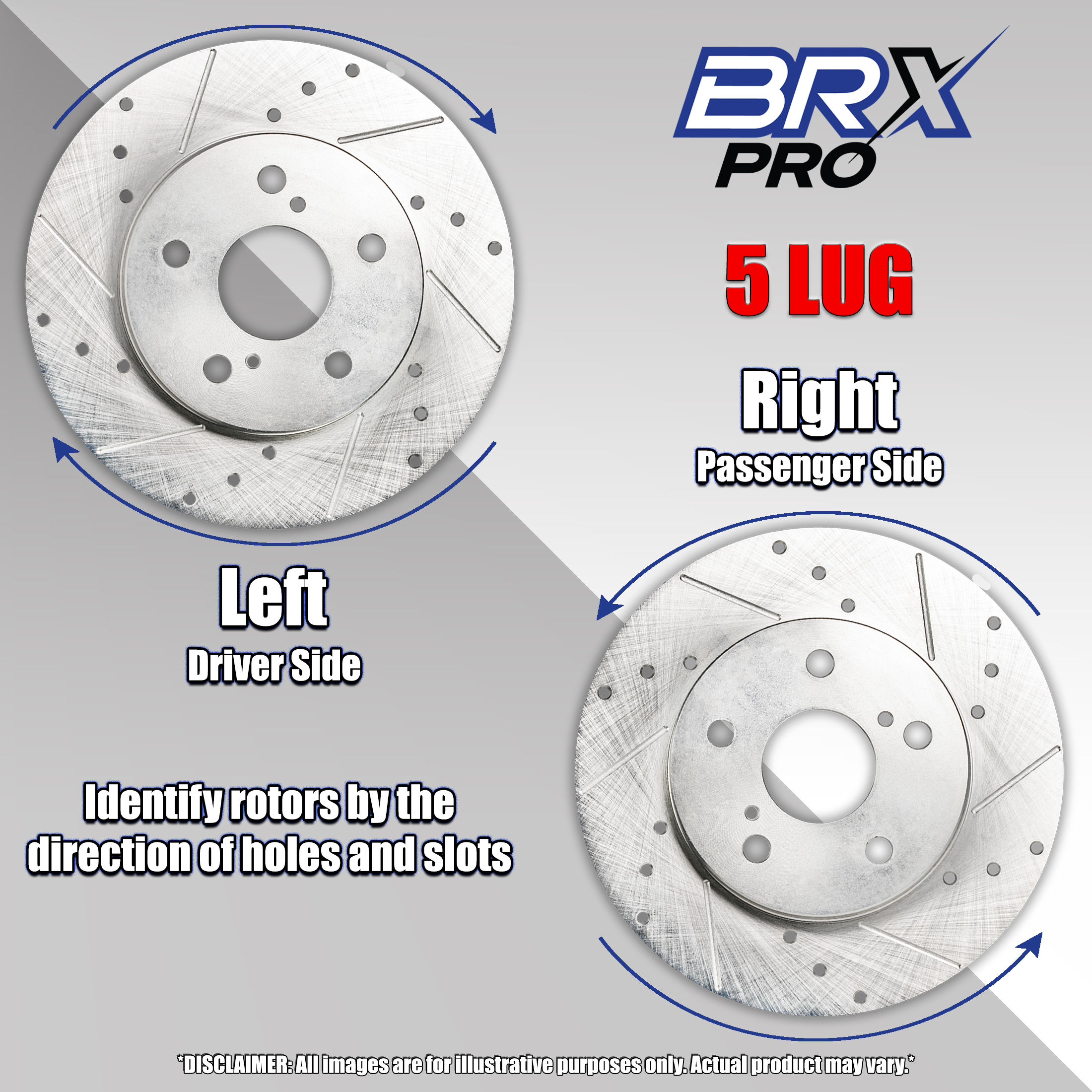 Front Brake Kit Rotors + Ceramic Pads for Saturn Aura 2007-2008